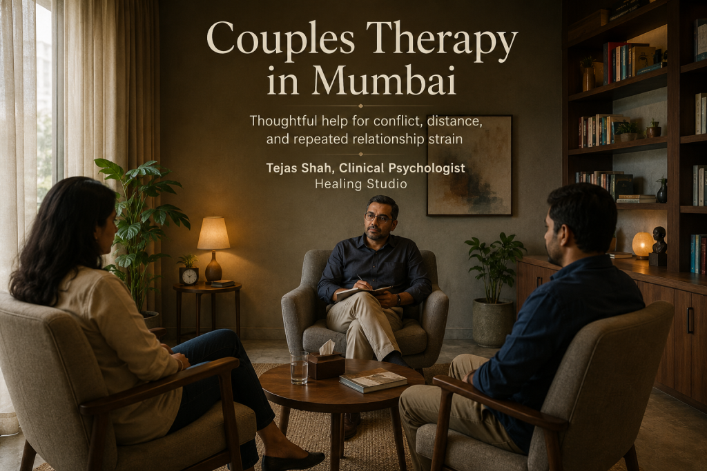 Couples Therapy in Mumbai at Healing Studio, a calm contemporary therapy setting for relationship counselling