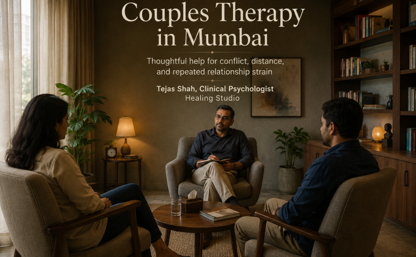 Couples Therapy in Mumbai at Healing Studio, a calm contemporary therapy setting for relationship counselling