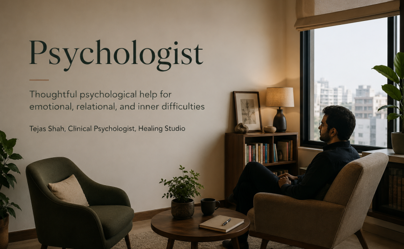 Best Psychologist Tejas Shah at Healing Studio offering therapy in Mumbai and online