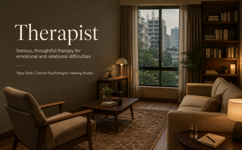 Best Therapist in Mumbai, calm and private psychotherapy room at Healing Studio